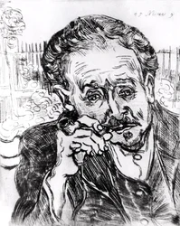 Mannen med röret, porträtt av doktor Paul Gachet (1828-1909) 15 mars 1890